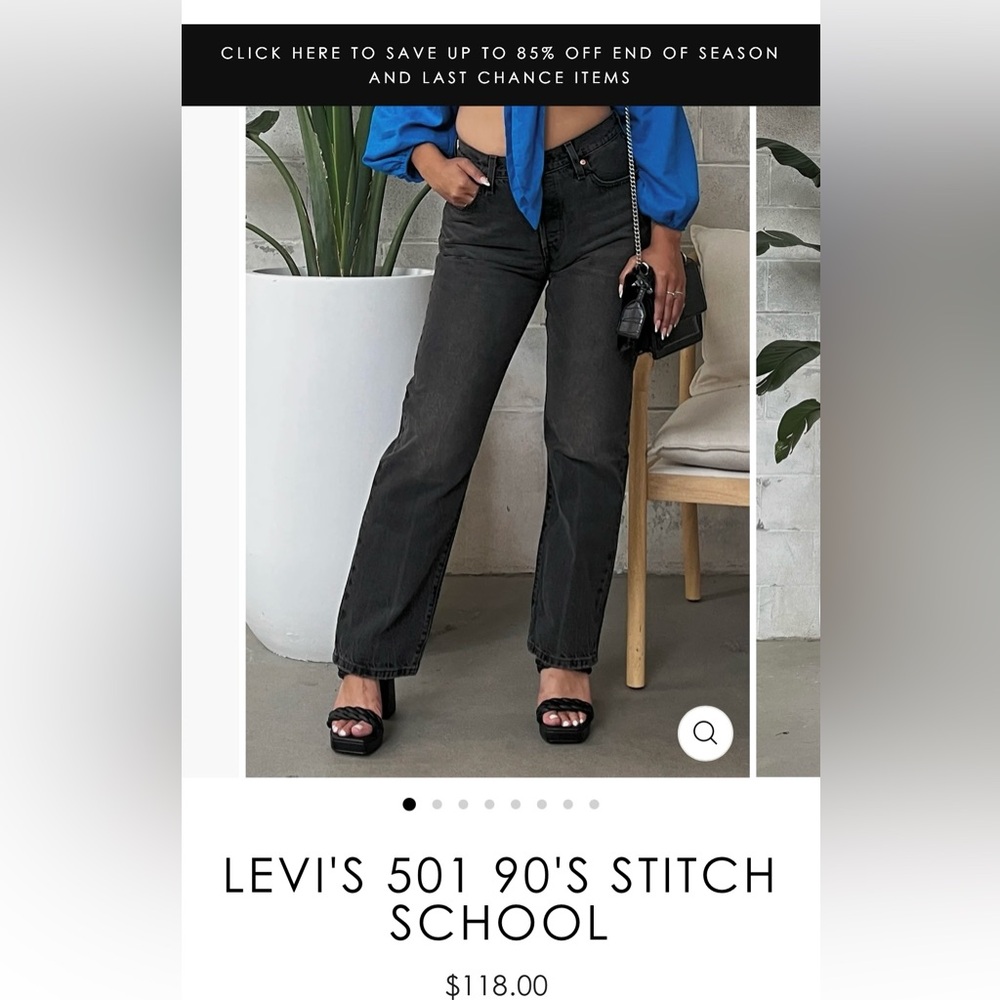 Levi’s 501 90s rinsed black
